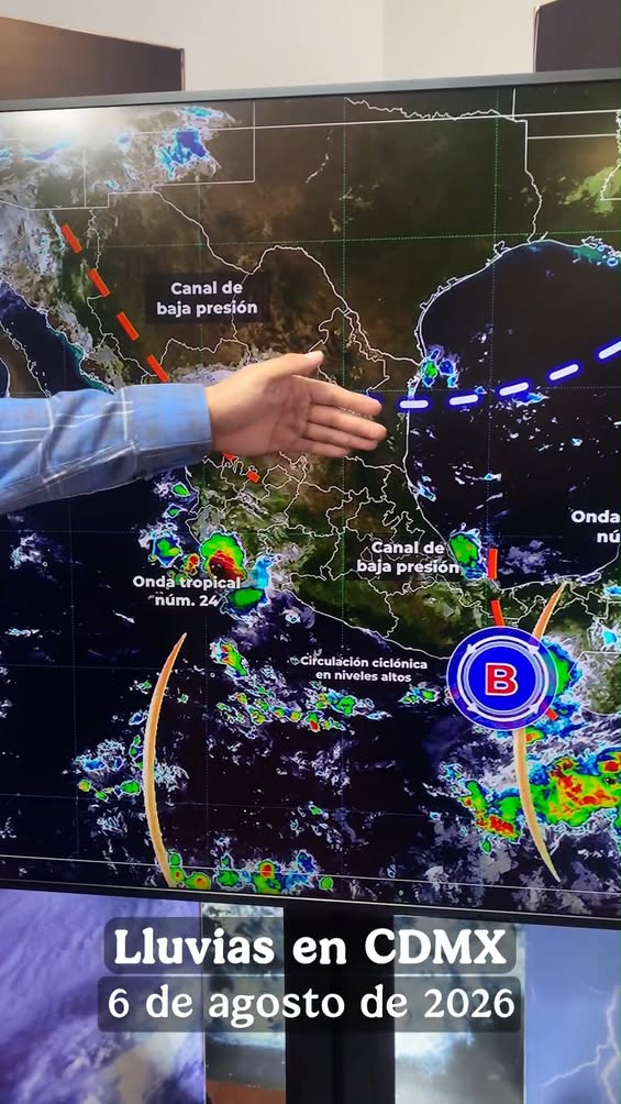 Pronóstico del SMN de lluvias fuertes en Ciudad de México para el 7 y 8 de agosto de 2026