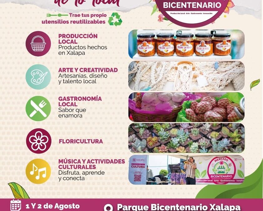 Mercadito Bicentenario Edición Floricultura: venta de plantas y productos locales en Xalapa