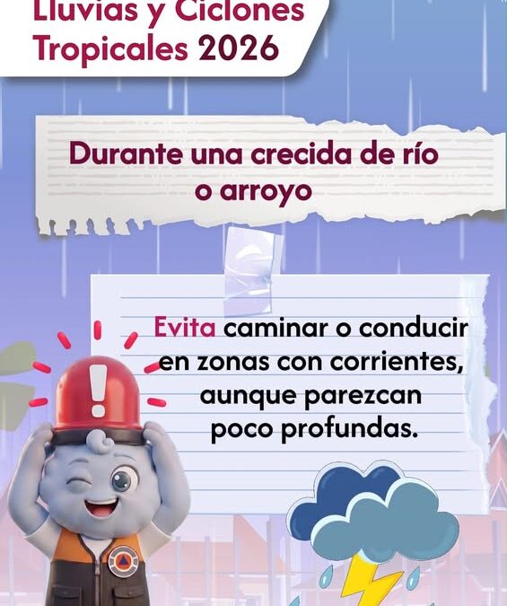 No cruces corrientes crecidas, advierte Protección Civil Veracruz