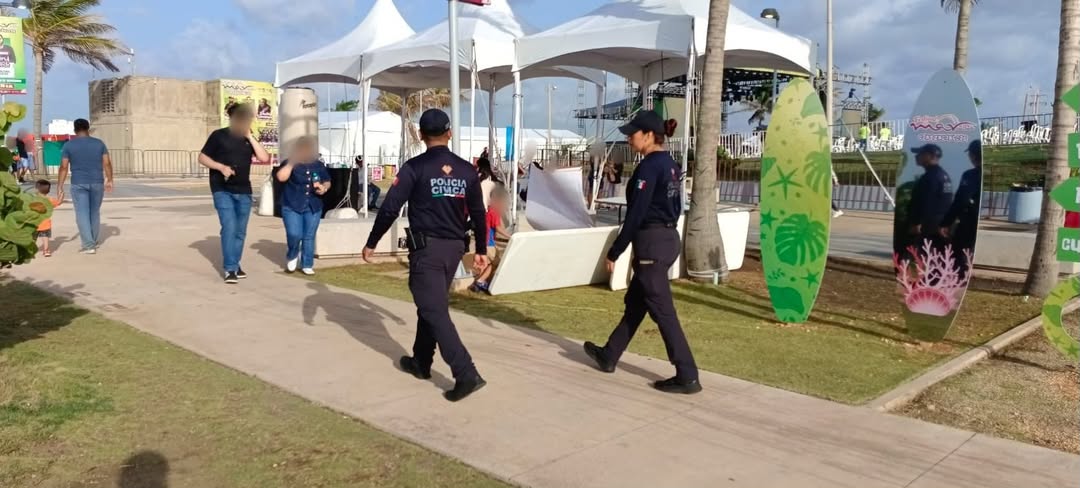Operativo de seguridad de la SSP en el Festival del Mar 2026