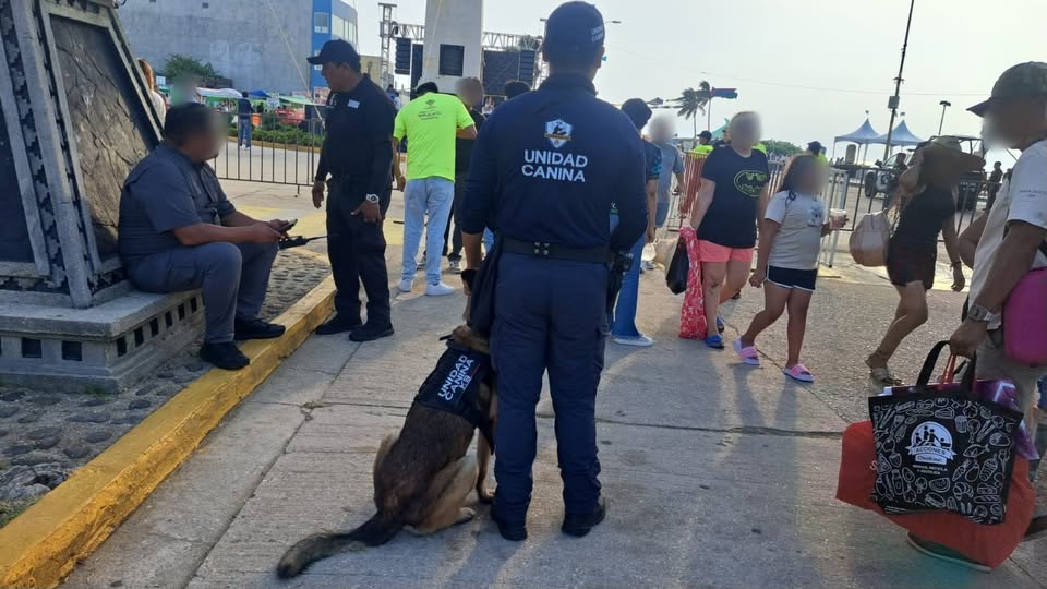 Operativo de seguridad de la SSP Veracruz en el Festival del Mar