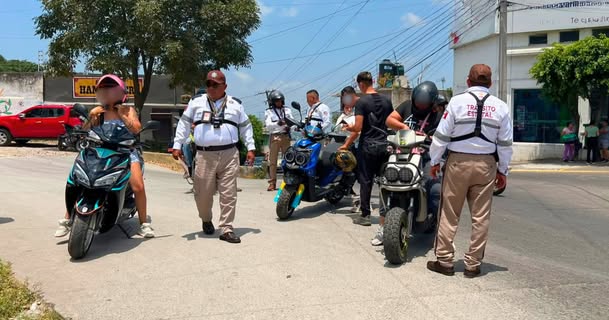 Operativo de verificación de motocicletas en Xalapa deja 23 infracciones