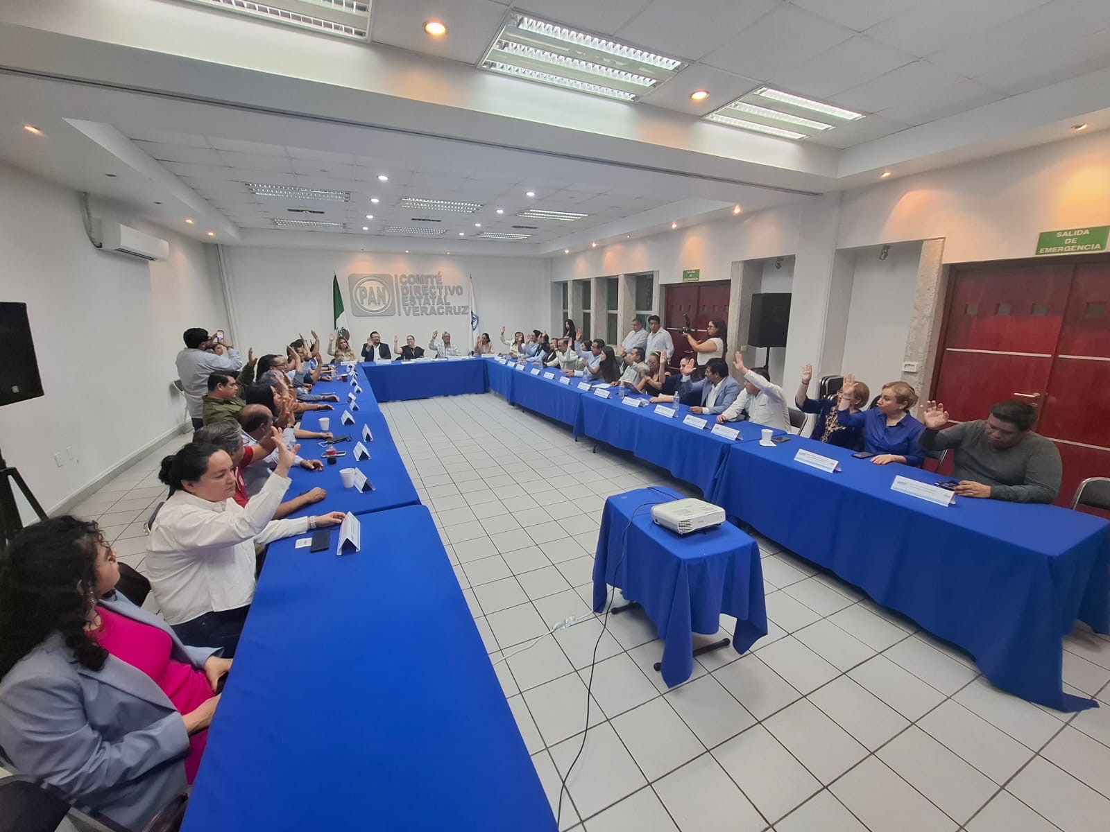 pan-veracruz-nombra-secretarias-estatales Comisión Permanente del PAN Veracruz durante la sesión de ratificación de nombramientos