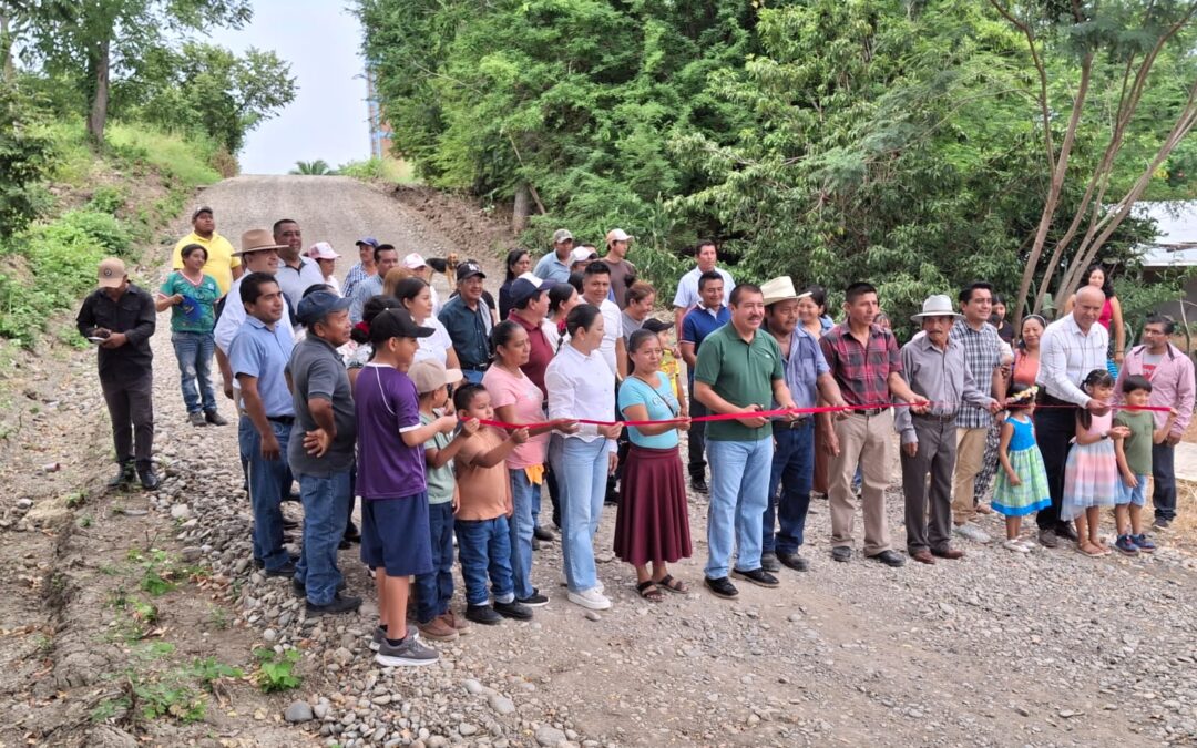 Pepe Arenas inaugura camino sacacosechas y entrega apoyos en Manuel Ávila Camacho