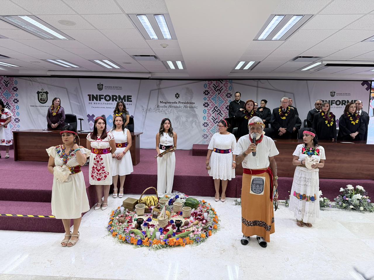 presentacion-informe-tribunal-superior-justicia-veracruz Sesión del Pleno del Tribunal Superior de Justicia de Veracruz durante la presentación del informe 2025-2026