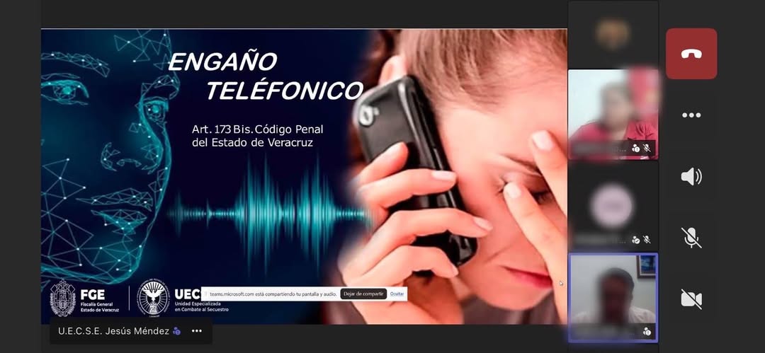 Plática virtual de la UECS sobre prevención de extorsión para trabajadores de Grupo Industrial Audace