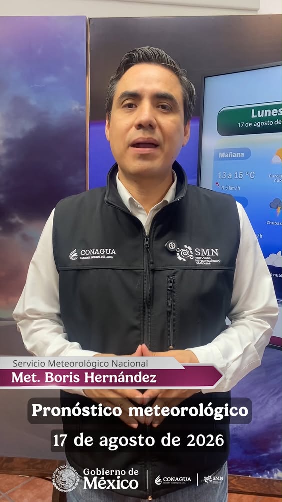Pronóstico de lluvias para la Ciudad de México compartido por el Servicio Meteorológico Nacional