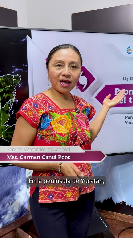 Pronóstico del tiempo en lengua maya para la península de Yucatán del Servicio Meteorológico Nacional