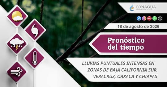 pronostico-meteorologico-smn-18-agosto-2026 Pronóstico meteorológico del Servicio Meteorológico Nacional para el 18 de agosto de 2026