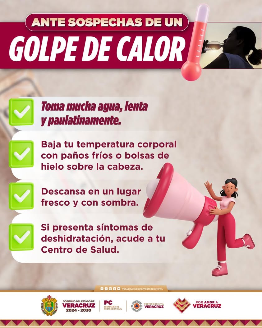 Recomendaciones de Protección Civil por altas temperaturas