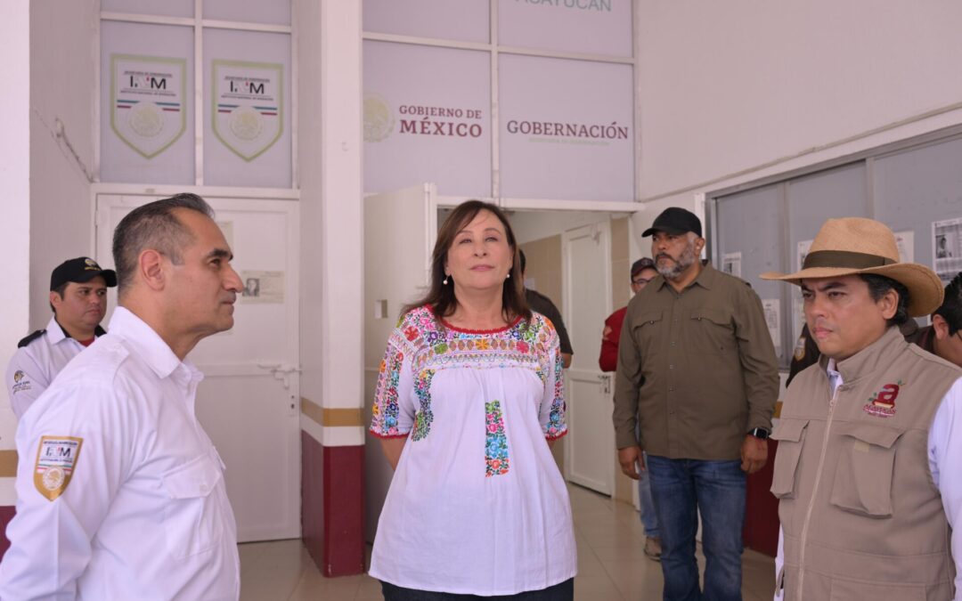 Rocío Nahle supervisa atención en Estación Migratoria de Acayucan