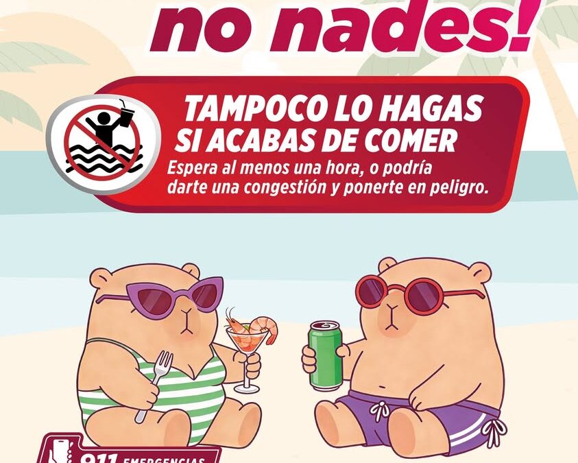 Si bebes, no nades, advierte Protección Civil Veracruz