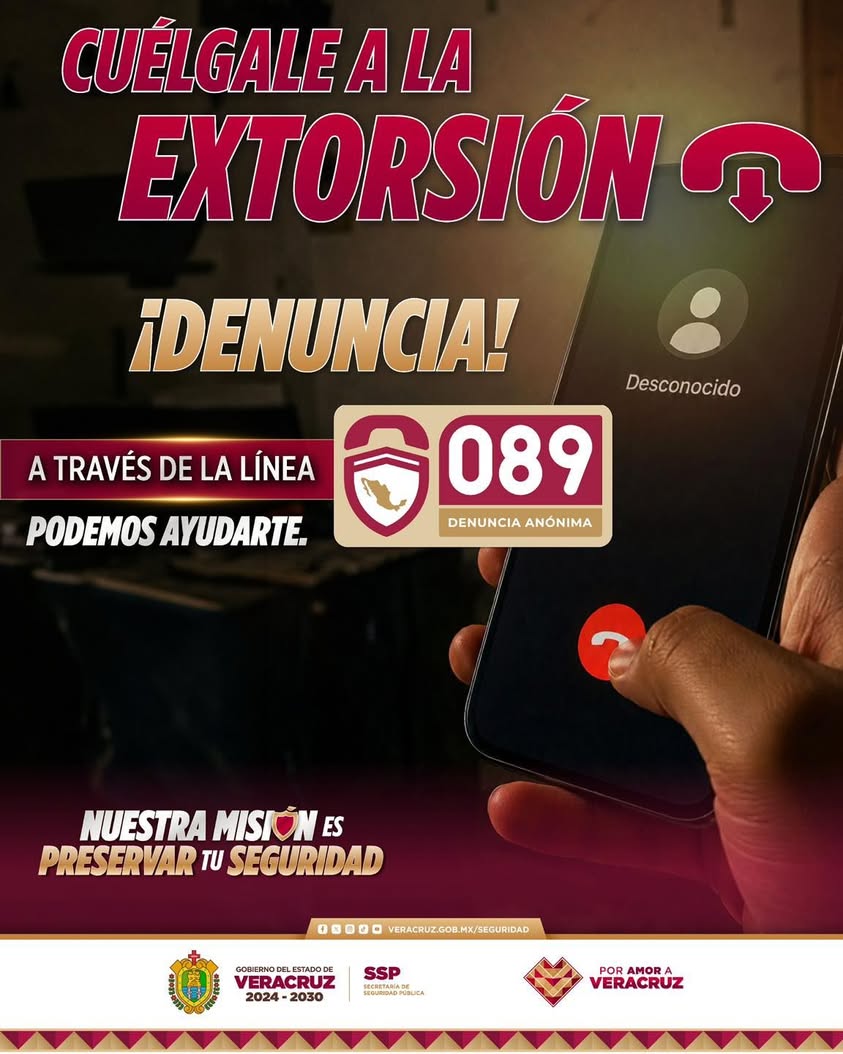 ssp-veracruz-alerta-extorsion-telefonica Aviso de SSP Veracruz sobre llamadas de extorsión