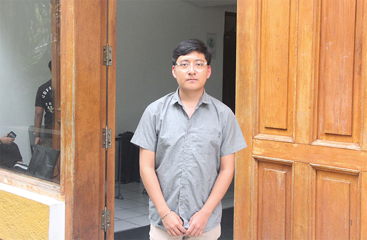 Diego Solís Hernández con su trompeta durante el Churampi Trumpet Competition 2026 en Oaxaca