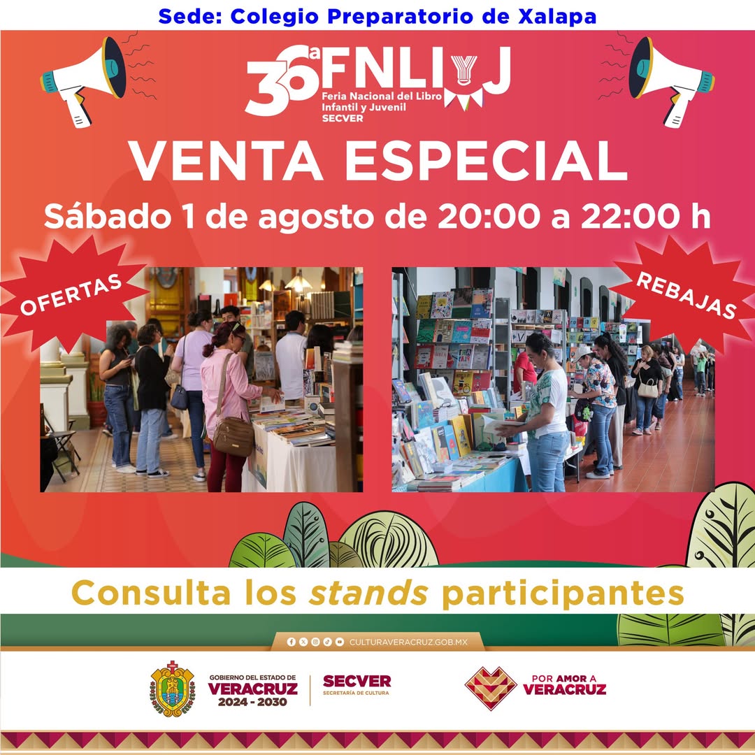 Feria del Libro Infantil y Juvenil de la SECVER en el Colegio Preparatorio de Xalapa