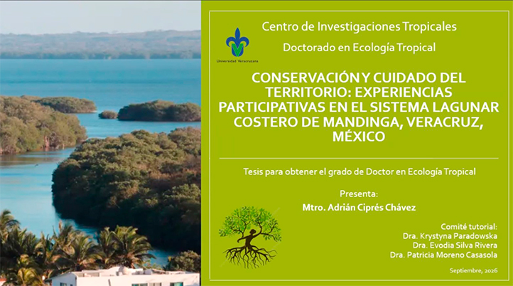 Egresado UV analiza conservación territorial en el Sistema Lagunar de Mandinga