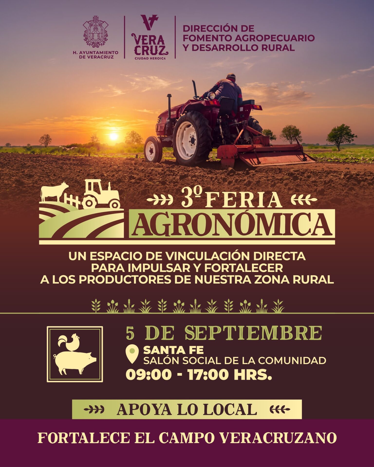 Tercera Feria Agronómica en Santa Fe, Veracruz