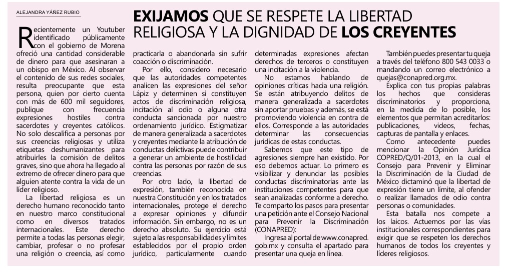Semanario Alégrate de la Arquidiócesis de Xalapa