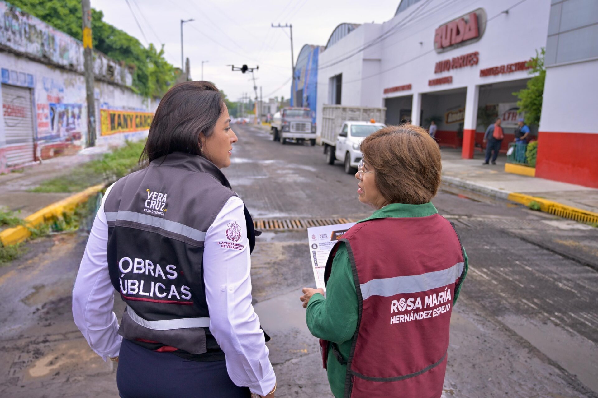 Rehabilitan avenida Mariano Arista en la colonia Centro de Veracruz