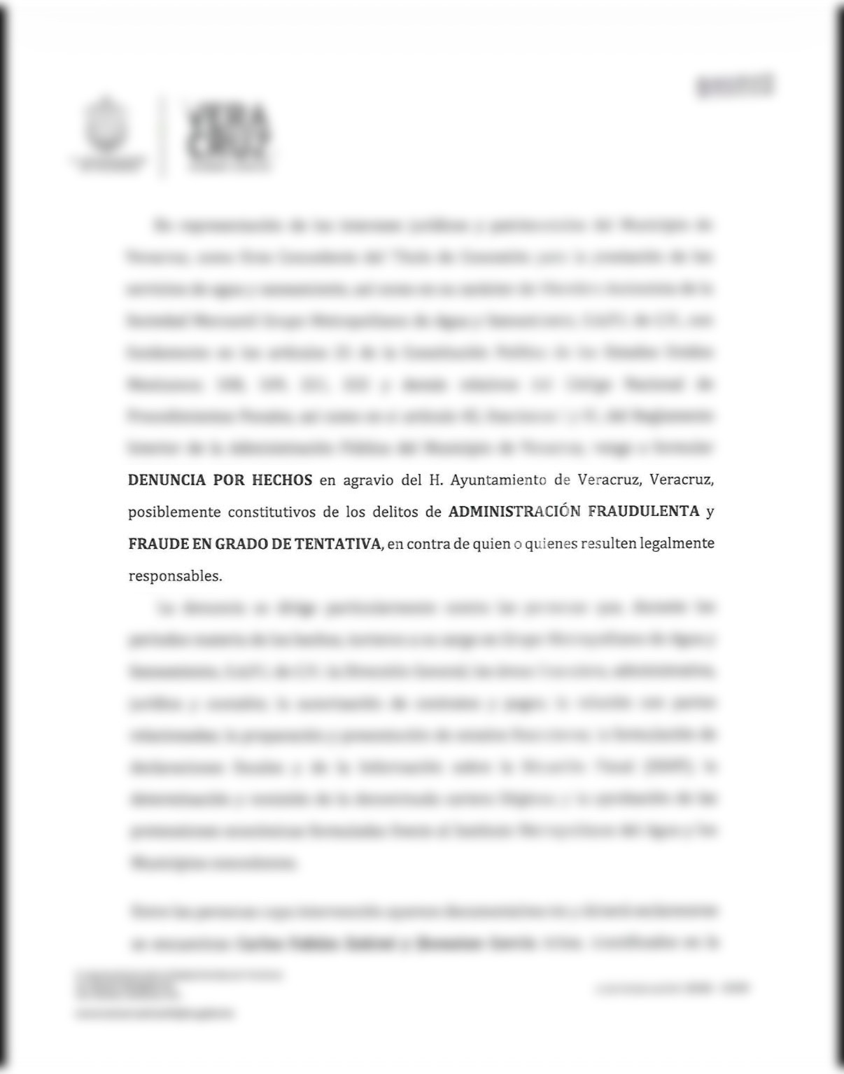 Denuncia Ayuntamiento de Veracruz a Grupo MAS ante la FGE por fraude