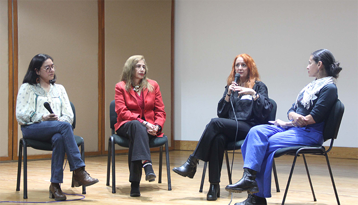 Panelistas del conversatorio sobre el cuidado del maritorio en el Museo de Antropología de Xalapa