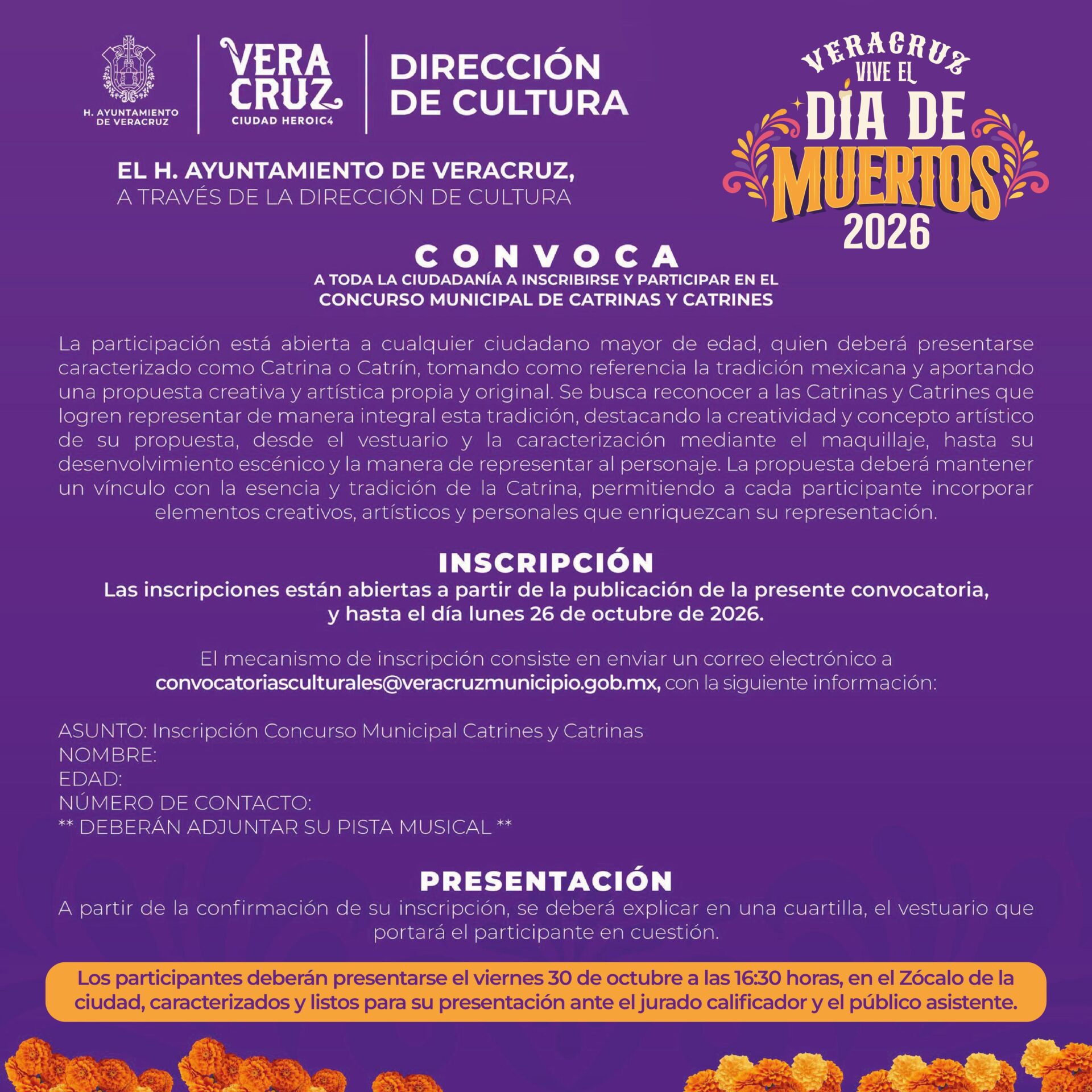 Ayuntamiento de Veracruz abre concursos por el Día de Muertos