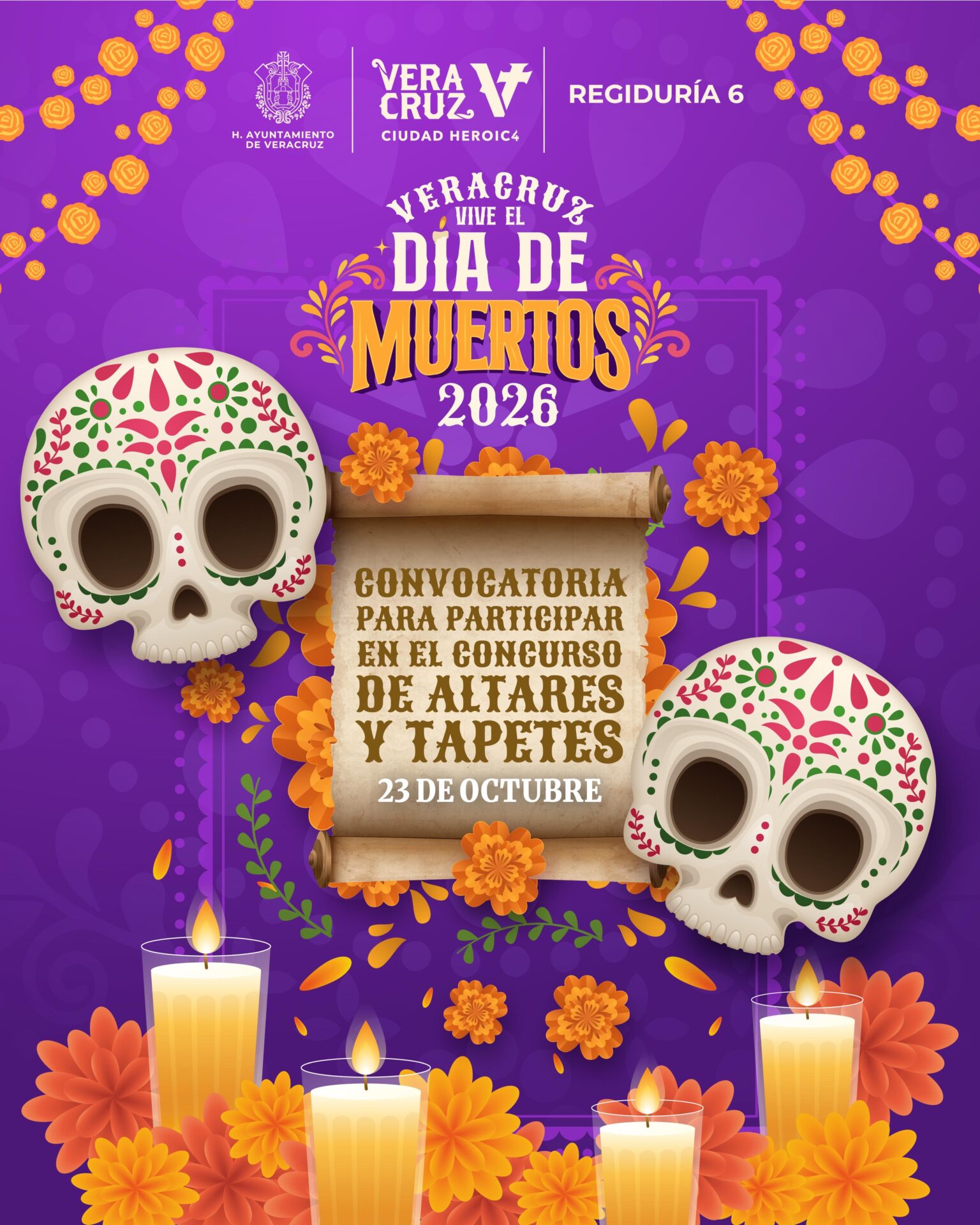 Convocatoria del Concurso Municipal de Catrinas y Catrines en Veracruz