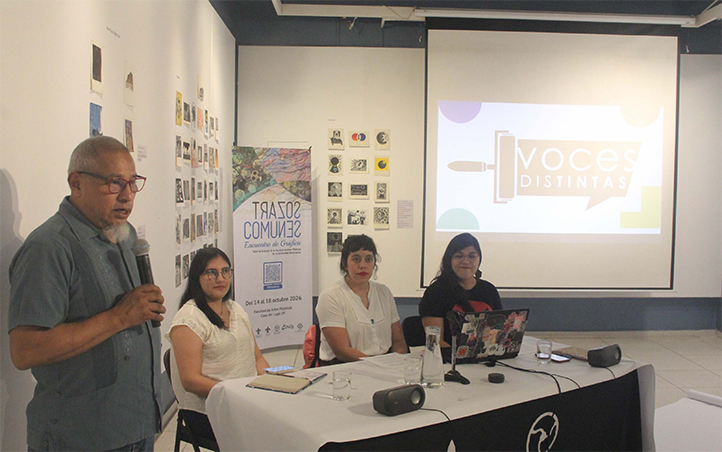 Conferencia sobre el programa Voces Dis-tintas en la Galería de Artes Plásticas de la Universidad Veracruzana