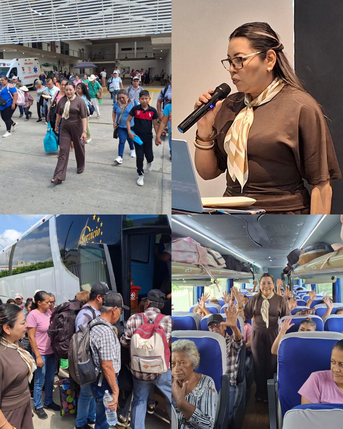 Pacientes del DIF de Álamo Temapache antes de viajar a Xalapa para estudios de audiometría