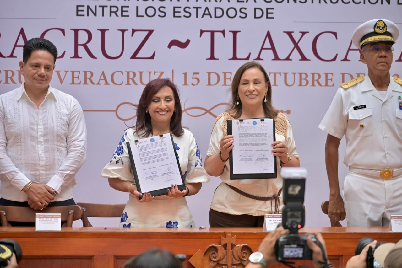 Firma del Convenio de Coordinación y Colaboración para la Construcción de la Paz entre Veracruz y Tlaxcala