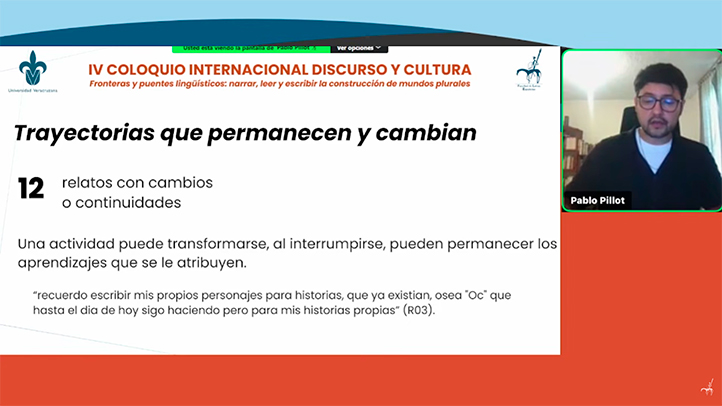 Pablo Pillot Rueda durante la mesa Literacidades en contextos educativos de la UV