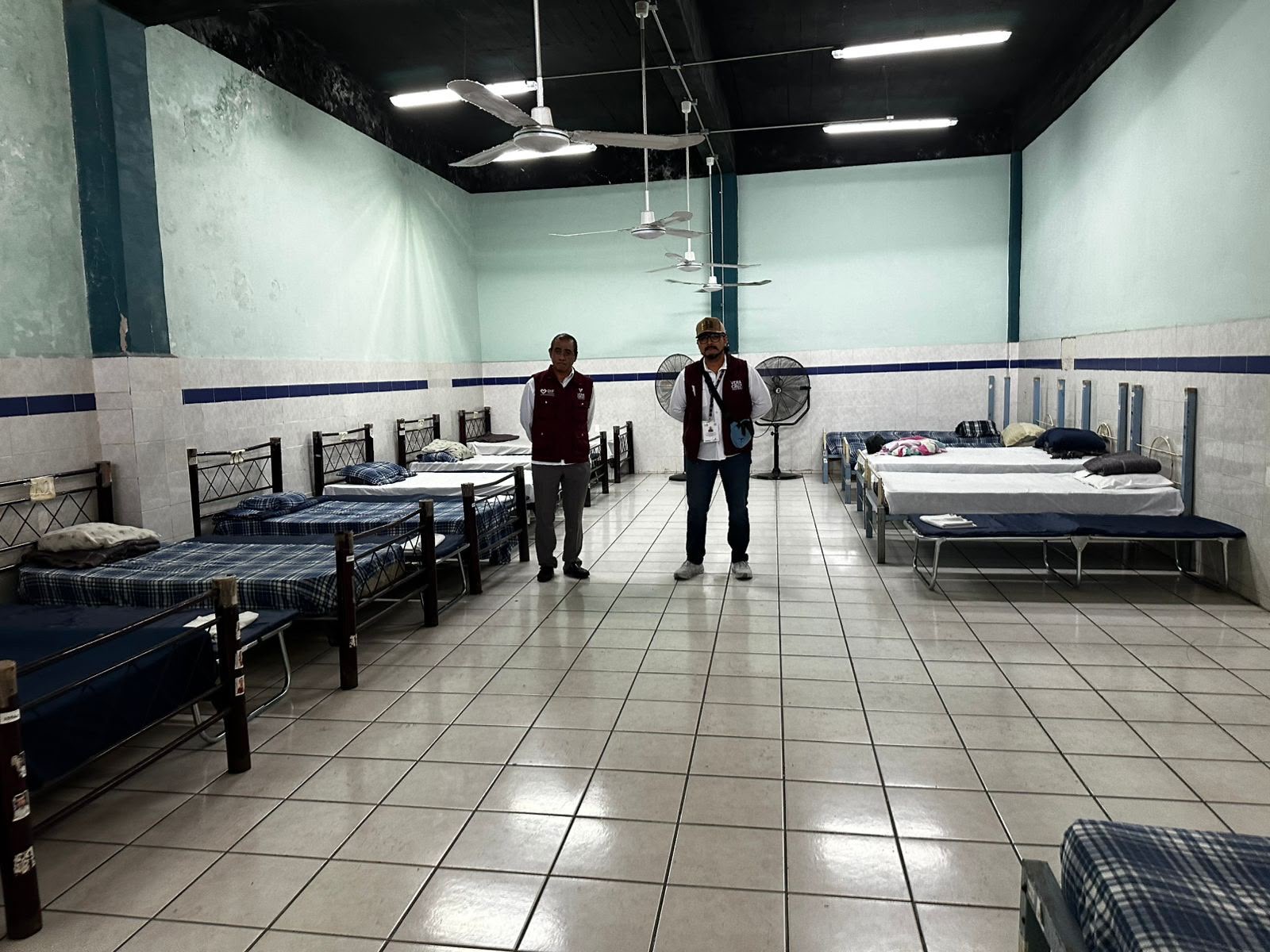 Fuerzas de tarea municipales durante el operativo por el Frente Frío 2 en Veracruz