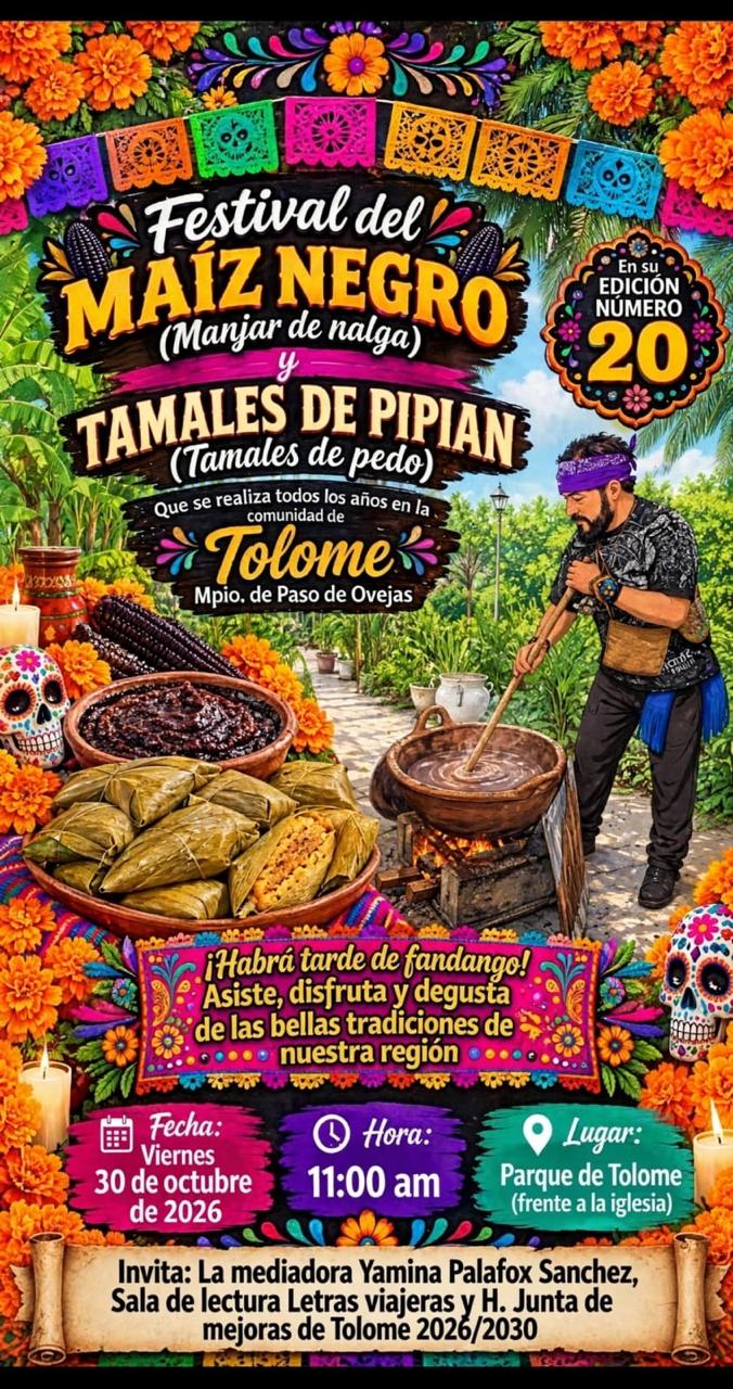 Festival del maíz negro y tamales de pipián en Tolome