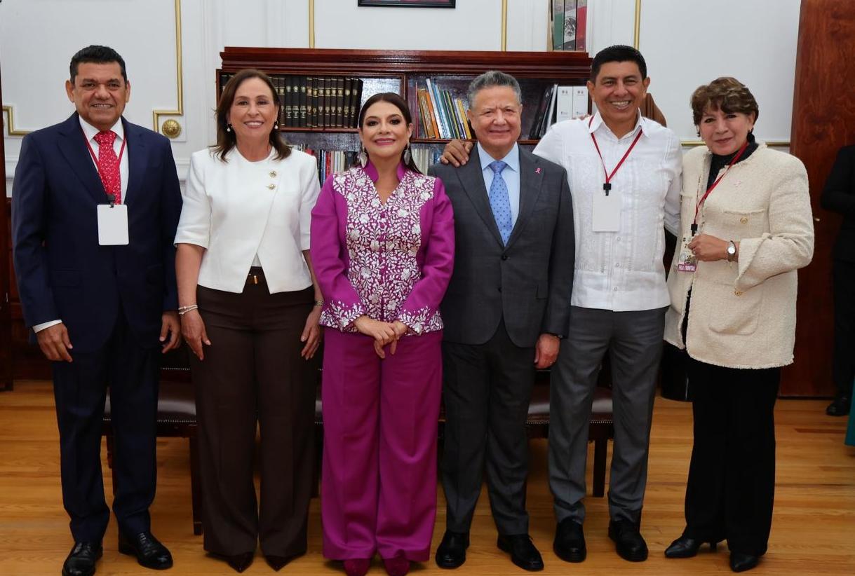 Rocío Nahle durante el Segundo Informe de Clara Brugada en la Ciudad de México