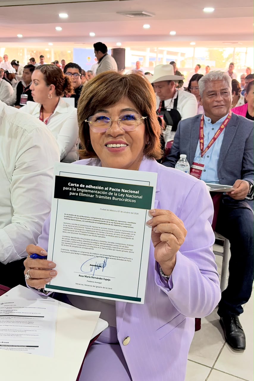 La alcaldesa Rosa María Hernández Espejo durante el Encuentro de Alcaldes por la Transformación de los Trámites y Servicios
